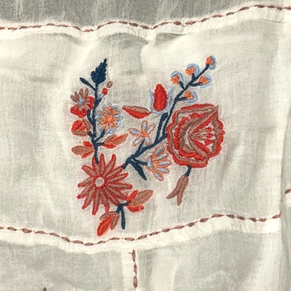 Anthropology Floreat Floral Embroidered Tank Top - Picture 3 of 8